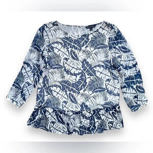 Brooks Brothers 346 Floral Peplum Blouse